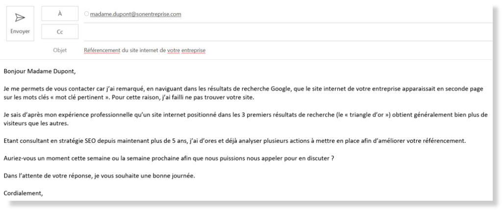 trouver clients freelance email